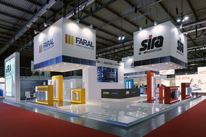 Allestimento stand fieristico per Sira Industrie fiera MCE