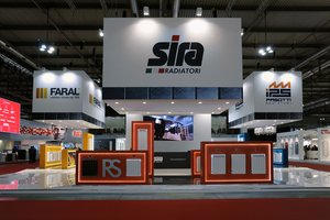 Allestimento stand fieristico per Sira Industrie fiera MCE