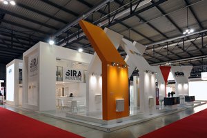 Allestimento stand fieristico per Sira Industrie fiera MCE